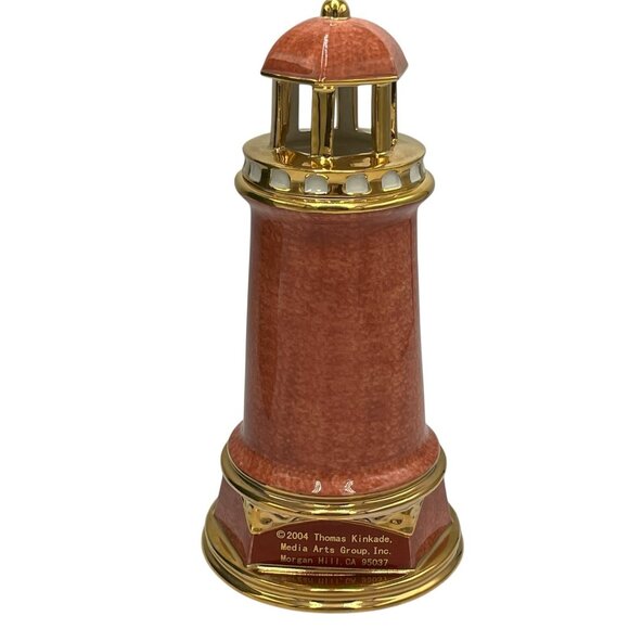 Thomas Kinkade Light of Peace Light Up Porcelain Lighthouse Figurine 2004 Vtg - Picture 5 of 16